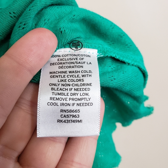 Abound pointelle cami tank top M green - Picture 3 of 5